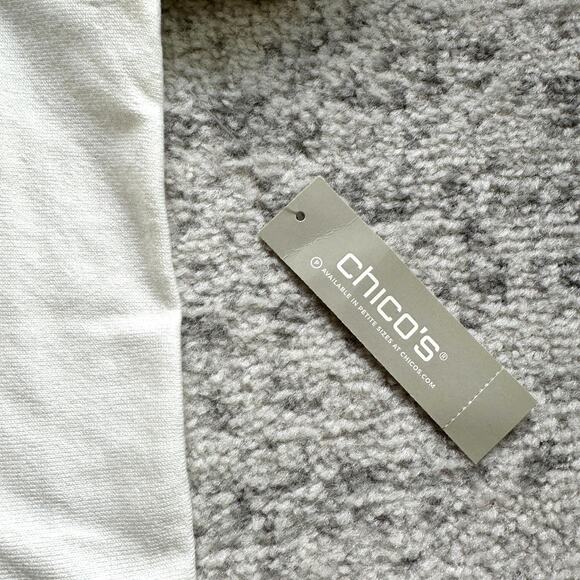 NWT Chico's Bateau Shirttail Sweater LS Basic Ecru Size XL - Picture 5 of 10